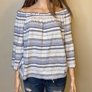 Lane Bryant Stripe cold shoulder Top 22/24